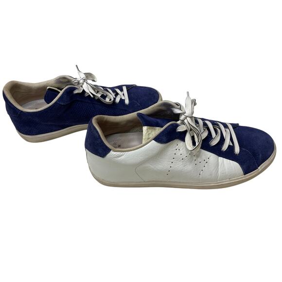 Leather Crown Trainers  - Blue Suede & White Leather - Made in Italy 2009- S 40 - Picture 3 of 4